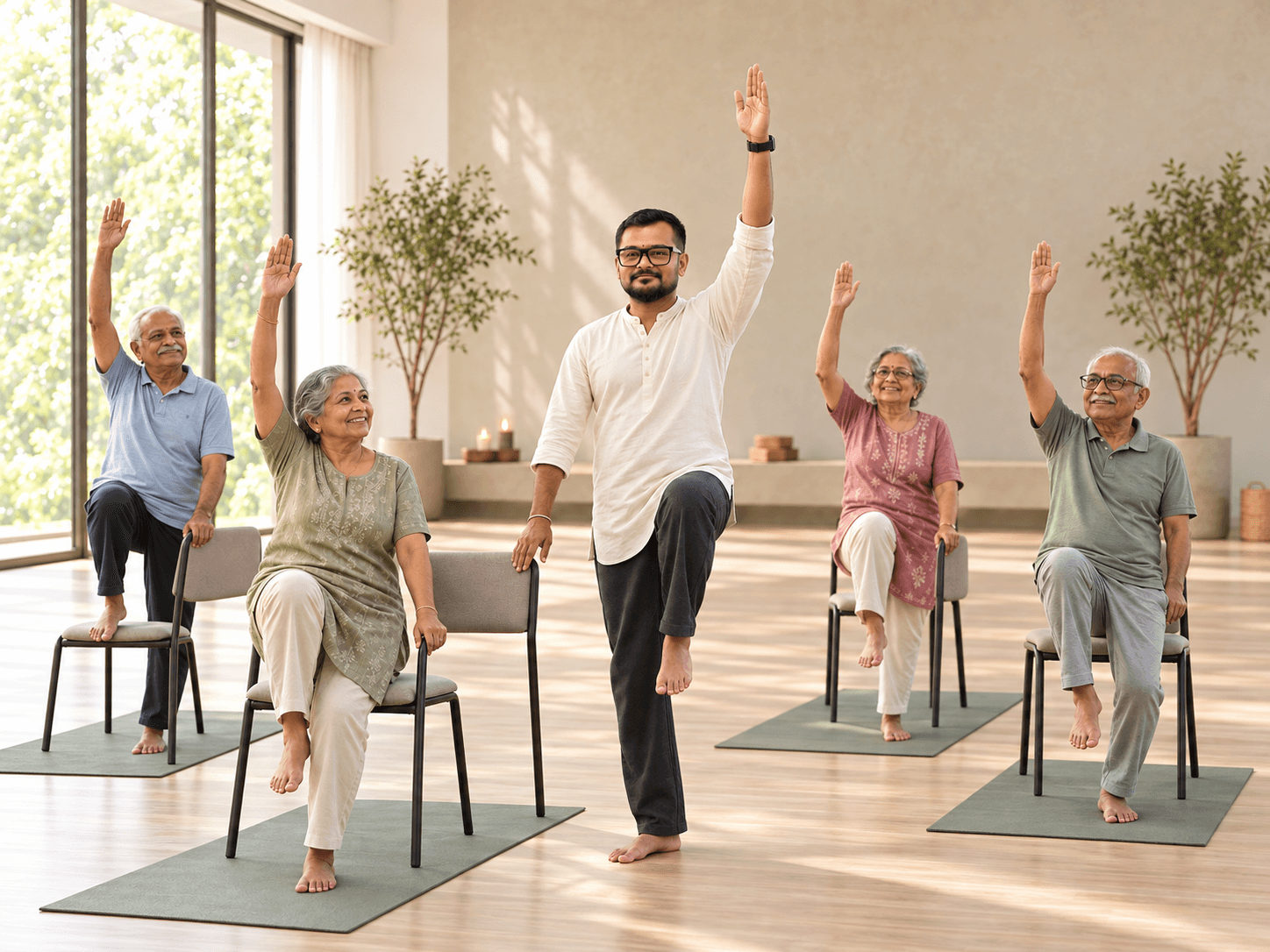 Senior Citizen Batch guided yoga practice